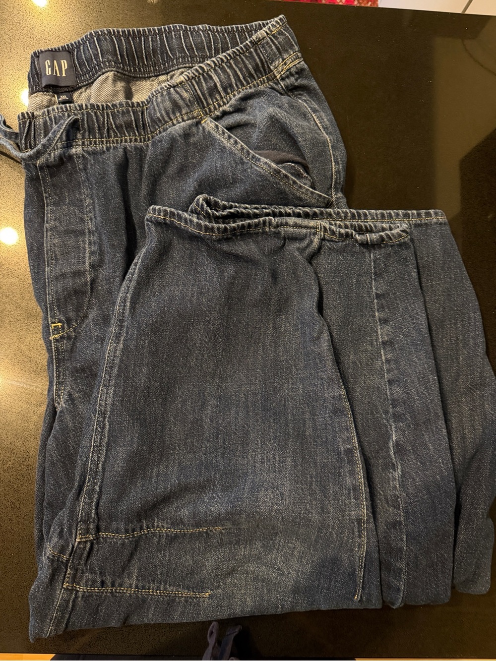 GAP Women's Dark Blue Barrel Jeans